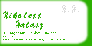 nikolett halasz business card