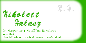 nikolett halasz business card